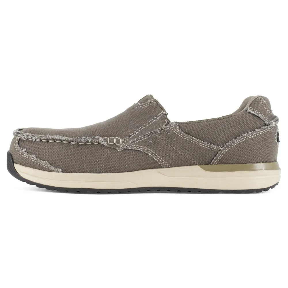 Rockport Casual Work Slip-on Men's Composite Toe Shoe's Langdon Rk2151 In Breen