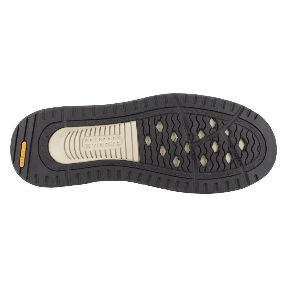 Rockport Casual Work Slip-on Men's Composite Toe Shoe's Langdon Rk2151 In Breen