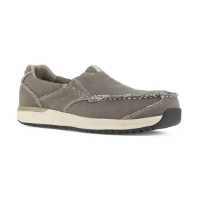 Rockport Casual Work Slip-on Men's Composite Toe Shoe's Langdon Rk2151 In Breen