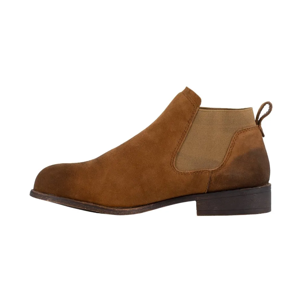 Rockport Twin Gore Slip-on Boot Women's Steel Toe Junction View Rk800 In Brown