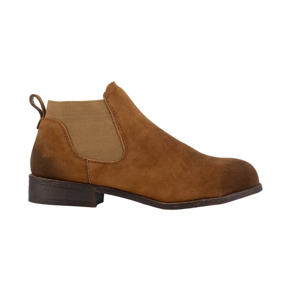 Rockport Twin Gore Slip-on Boot Women's Steel Toe Junction View Rk800 In Brown