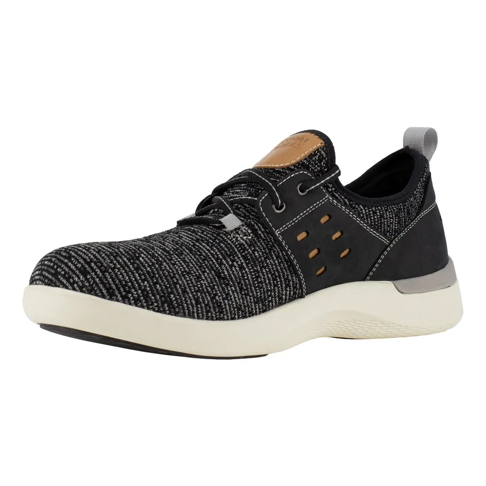 Rockport Two Eye Tie Work Sneaker Men's Composite Toe Truflex Rk4689 In Black