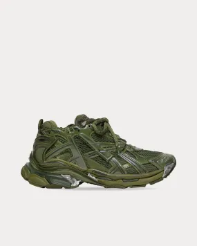 Runner Mesh & Nylon Khaki Low Top Sneakers