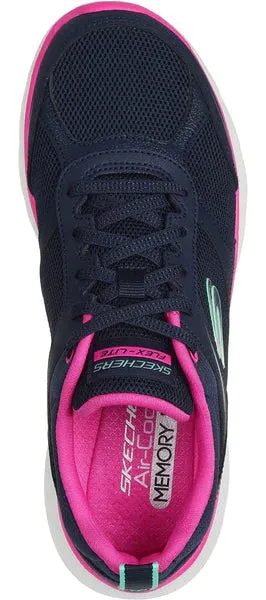 Skechers Women's 150202/NVHP Flex Appeal 5.0 - Fresh Touch Trainers Navy Hot Pink