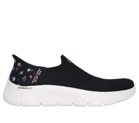 Skechers Women's Go Walk Flex Slip Ons- Black/ Pink