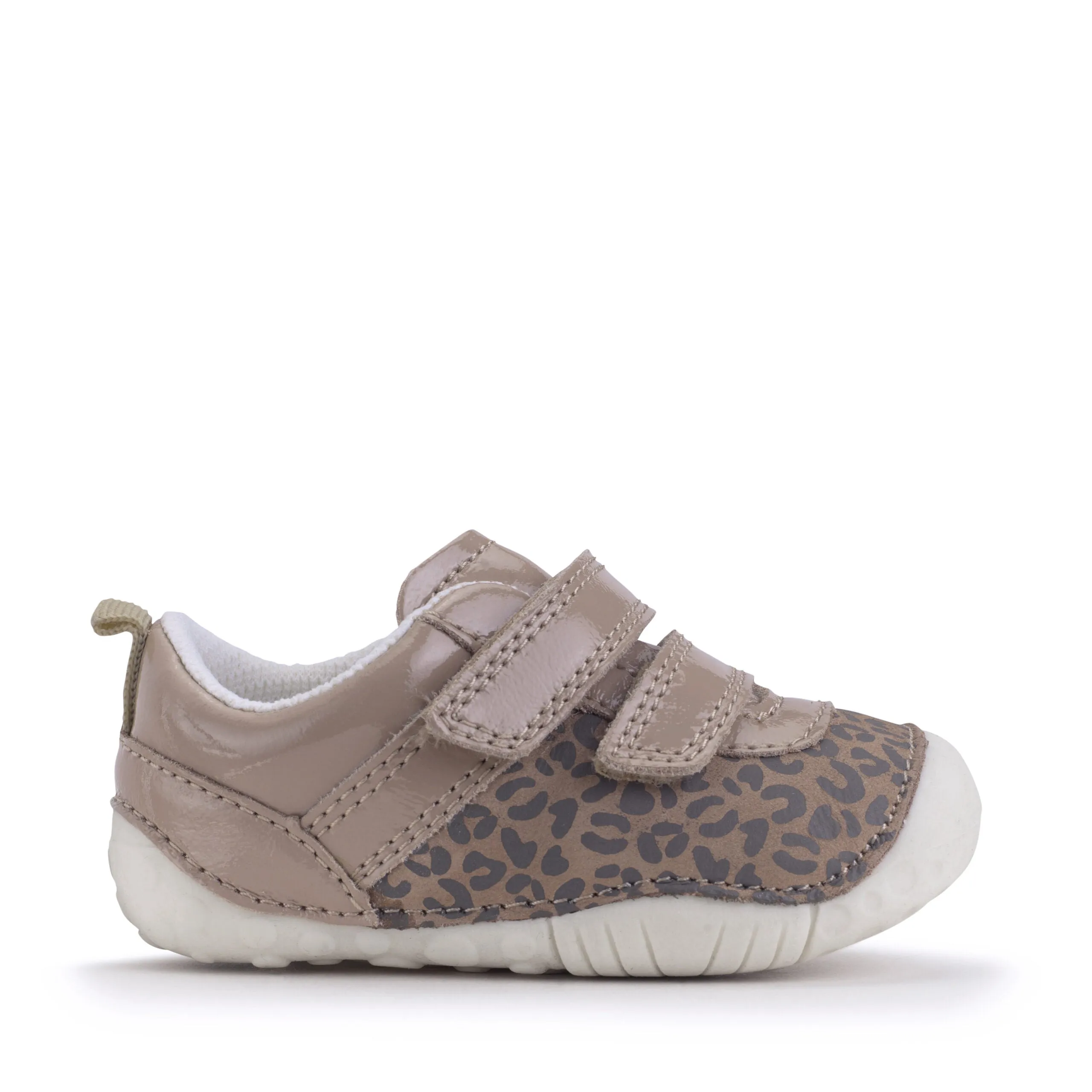Startrite Little Smile Pre-Walker F Fit Taupe Leopard Patent