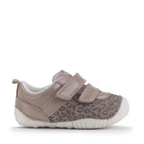 Startrite Little Smile Pre-Walker F Fit Taupe Leopard Patent