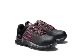 Timberland Pro Women's Powertrain Sport Alloy Toe Work Sneaker - Black/Pink A1I5Q