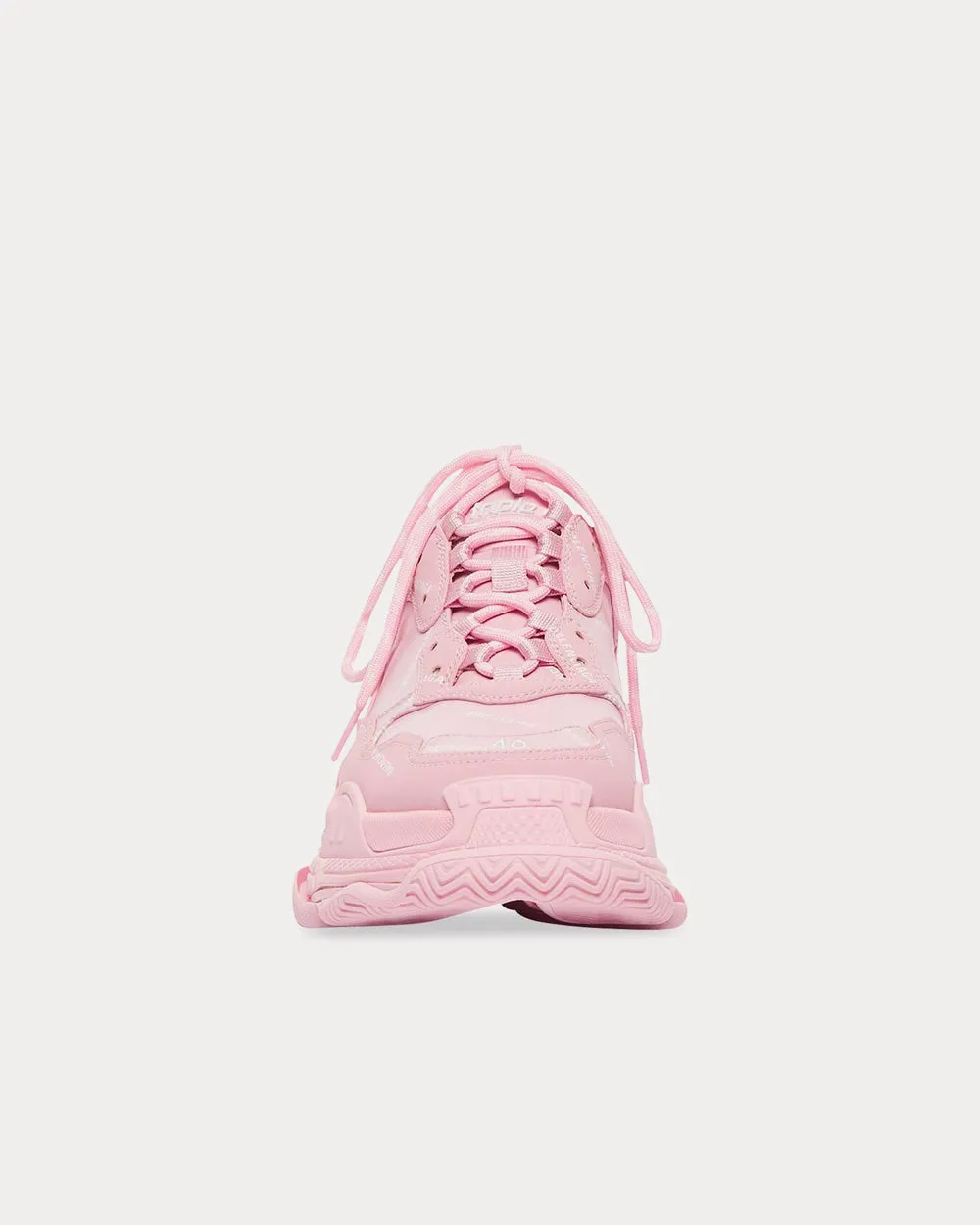 Triple S Allover Logo Double Foam & Mesh Pink / White Low Top Sneakers