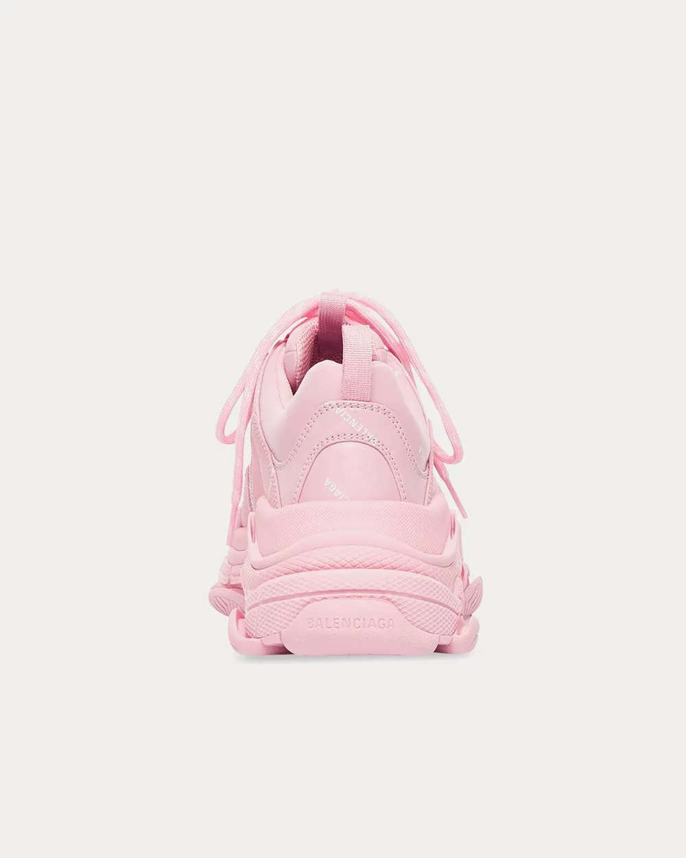 Triple S Allover Logo Double Foam & Mesh Pink / White Low Top Sneakers