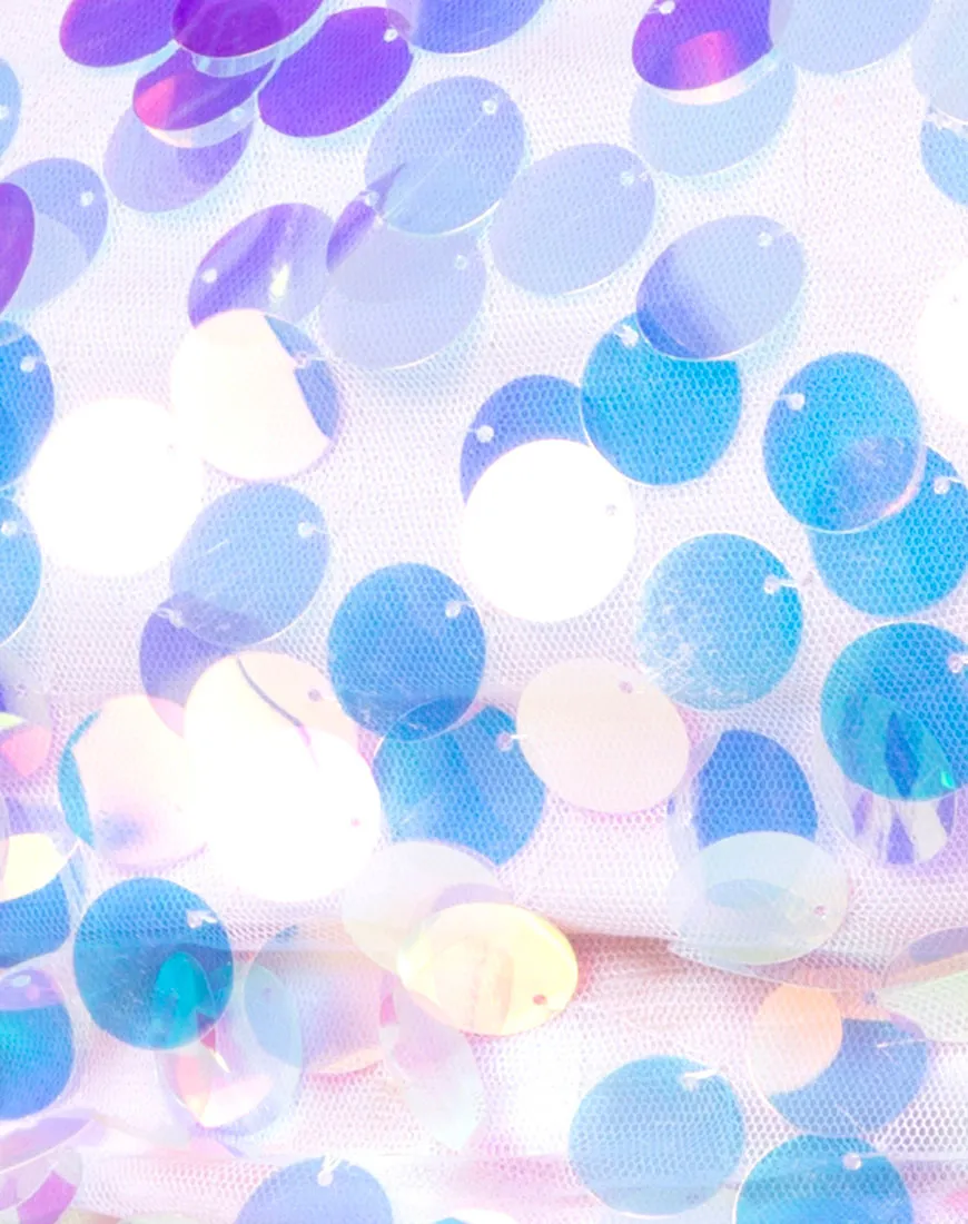 Tube Top in Unicorn Disc Sequin