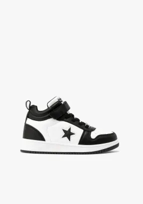 Unisex Black White With Lights Hi-Top Sneakers Napa