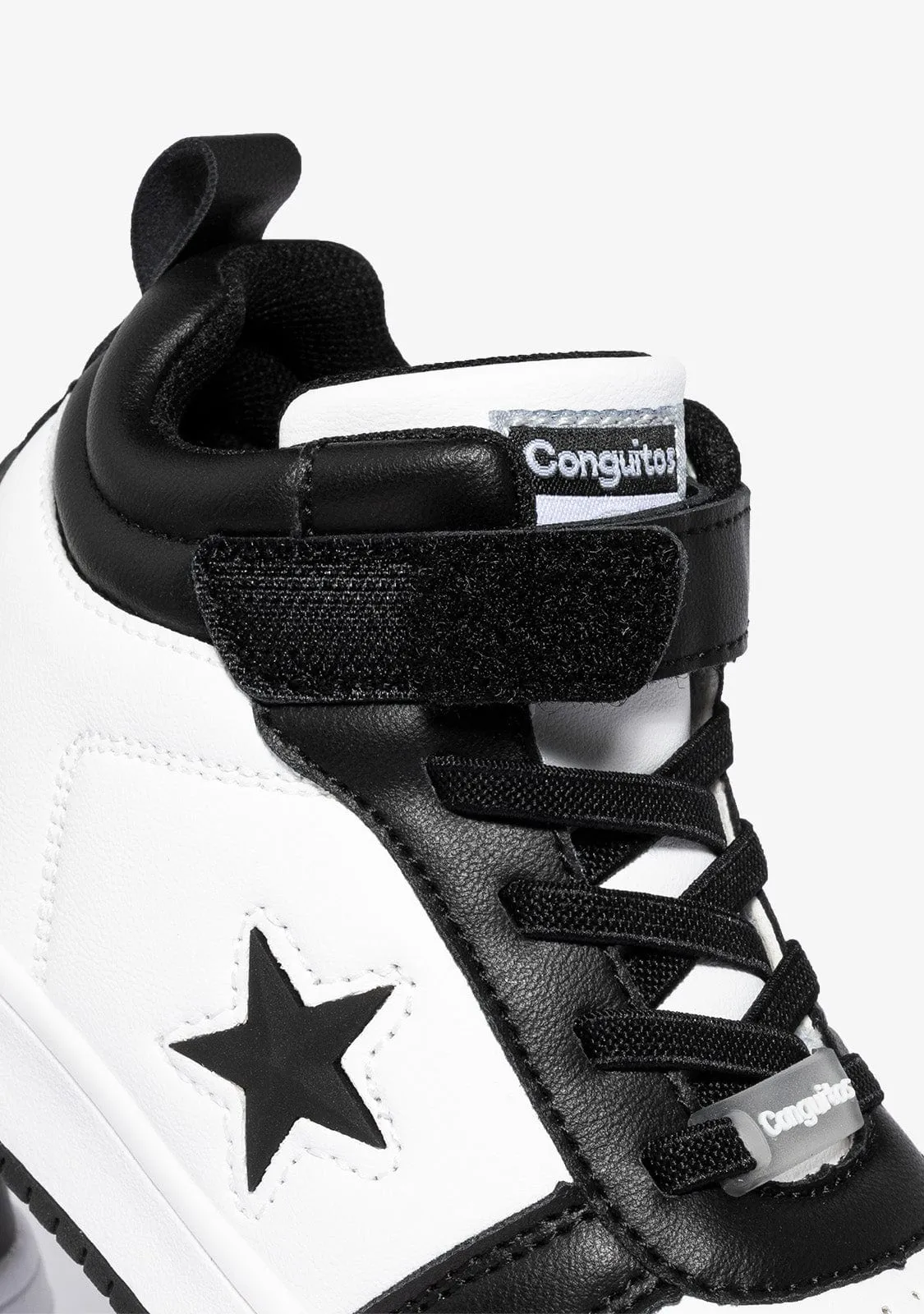 Unisex Black White With Lights Hi-Top Sneakers Napa