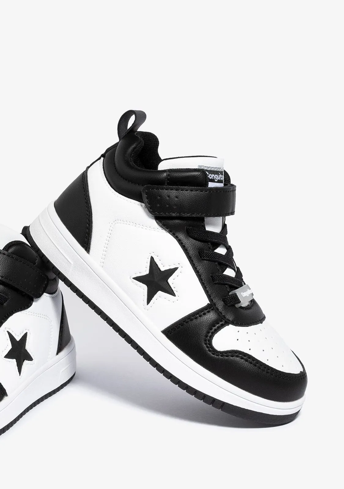 Unisex Black White With Lights Hi-Top Sneakers Napa