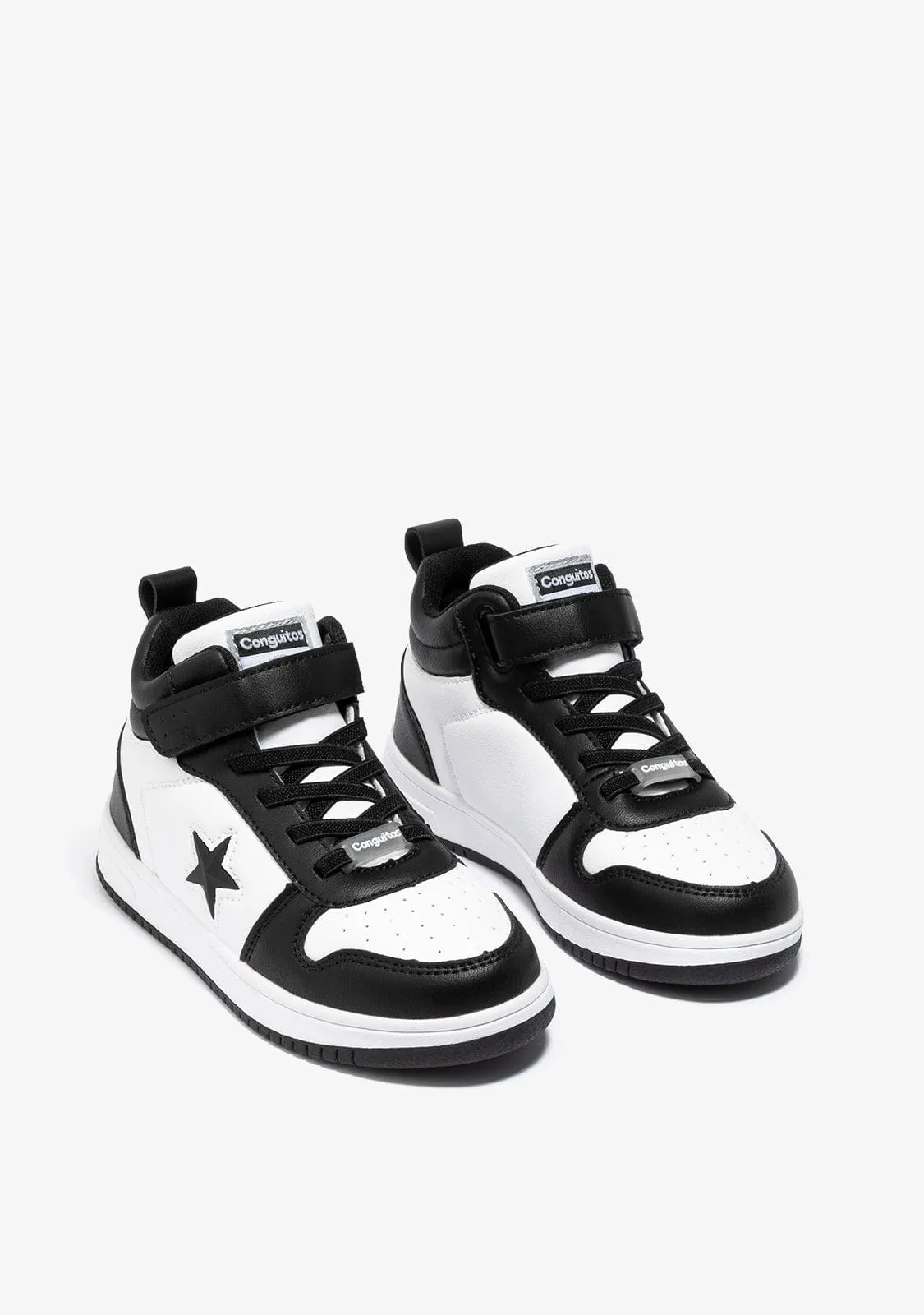 Unisex Black White With Lights Hi-Top Sneakers Napa