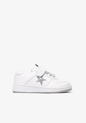 Unisex White Star With Lights Sneakers