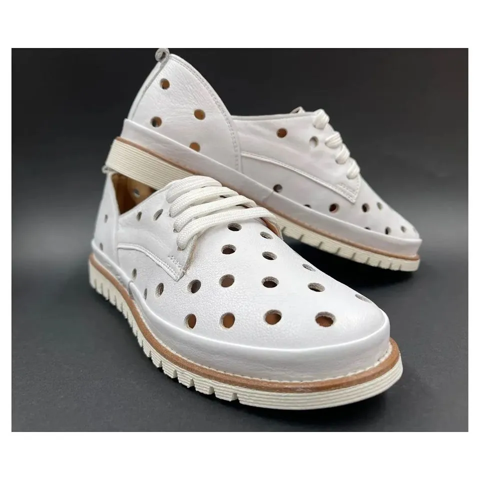 Via Nova Caesar White Leather Sneakers